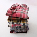 Autumn and Winter Brushed Plaid Shirt Women's Long-sleeved Korean-style All-match Flannel Plaid Base Shirt Large Size