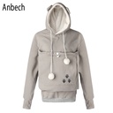 autumn and winter popular cat and dog bag hooded sweater popular casual sweater coat for women