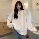 Women's Sweater Design Niche Spring and Spring oversize Loose Korean-style Hoodless Jacket for Women