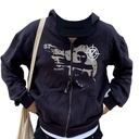 Popular Zipper Sweater Retro Hoodie Men's and Women's Coat Top