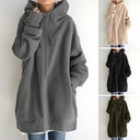 autumn and winter personalized Street sweater zipper hooded long fleece-lined sweater HS0714