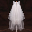 Children's wedding dress Princess wedding dress comb double-layer handmade butterfly Rhinestone Wedding Accessories veil