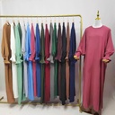 women's clothing Middle East Dubai Turkey loose solid color dress FY124933