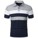 Men's Short-sleeved Chest Three-striped Color Matching Fashion Men's Lapel Short-sleeved