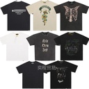 Correct Version Retro American Skull Soul Old Retro Python Print Doberman High Street Short Sleeve T-shirt