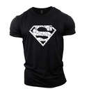 trend loose running training sports short sleeve letters casual cotton round neck men's fitness T-shirt custom LOGO
