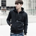 autumn and winter men's sweater light plate casual loose hooded coat men's American trend solid color hoodie