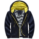 autumn and winter fleece-lined thickened hooded men's sweater youth sweater coat men's design LOGO
