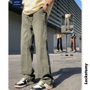 LKTM men's# American retro logging pants men's high street vibe fashion brand loose straight casual overalls