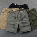 Summer Loose Waist Casual Shorts Summer Men's Solid Color Shorts Korean Fashionable Men's Tether Pants