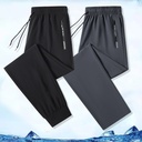 Ice Silk Quick-drying Ankle-length Pants Men's Summer Thin Youth Sports Leisure Breathable Pants