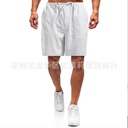 Step into the e-commerce independent station explosions linen men's multi-pocket decorative shorts casual pants