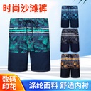 Summer Outdoor Quick-drying Men's Shorts Digital Printed Triangle Mesh Large Pants Boys Loose Beach Pants