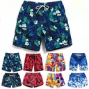 Summer Beach Pants Men and Women Outdoor Big Pants Fashion Printed Five-point Pants Couple Seaside Vacation Swimming Trunks