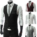 Three-button Korean Style Men's Slim-fit V-neck Suit Vest Men's British Business Fashion Suit Vest Trendy