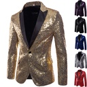 Performance Dress Gold Sequin Suit Korean Suit Nightclub Men's Host MC Studio Jacket XZ28