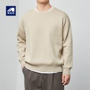 Mo Maike Simple Straight Round Neck Sweater Men's Autumn Basic Solid Color Men's Sweater 20007