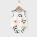 Baby's Summer Pure Cotton Sleeveless Triangle Bag Fat Clothes for borns Thin Breathable Hare Clothes Baby's Climbing Clothes Jumpsuit