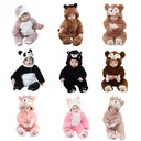 Qilue rabbit a generation of baby jumpsuit autumn and winter padded baby ha clothes cartoon animal shape foot climbing suit