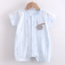Cute baby color Summer 0-3 short sleeve jumpsuit born clothes thin romper romper