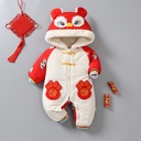Infant Year's Clothes Cotton-padded Jumpsuit Winter Thickened Suit born Full Moon Year's Clothes Winter