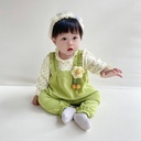 Baby Jumpsuit autumn baby girl clothes three-dimensional small flower baby clothes long sleeve born clothes autumn