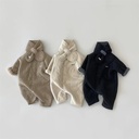 Korean style children's clothing autumn boys' and girls' lambswool jumpsuit outwear