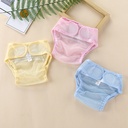 Baby's Big Round Sticky Mesh Diaper Pants Infant Solid Color Breathable Diaper Pants Diaper Pocket