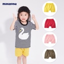 minizone Summer Children's Shorts Thin Loose Baby's Butt Pants Bamboo Pants for Boys and Girls Harem Pants