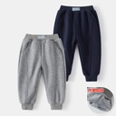 Autumn and Winter Casual Easy-to-fit Waist Sweatpants Fashionable Warm Fleece-lined Pants Street-fried Loose Boys' Sports Sweatpants