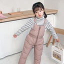 Korean Style Winter Clothes Children's Down Cotton Pants Thickened Children's Wear Suspender Pants Cotton Pants Girls' Baby's Jumpsuit