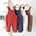 2024 Spring and Autumn Children's Wear Korean Style Children's Belted Pants 0-3 Years Old Baby Corduroy Belted Pants All-match Children's Pants