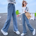 Girls' Jeans Korean Style Spring Wear Girls' Big Children's Straight Wide Leg Pants Spring Casual Loose Children's Pants