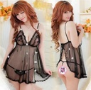 Large Size Sex Lingerie Women's Pure Style Sexy Mesh Small Flower Transparent Sling Nightgown Extreme Temptation Free Pajamas