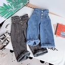 Girls' Jeans Spring and Autumn Children's Wide Leg Pants Export Thailand Vietnam Girls' Trendy Trousers