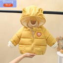 Winter fleece-lined thickened baby down cotton-padded clothes children's clothing infant supply factory direct ins