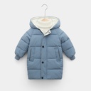 children's clothing big children's down cotton-padded jacket boys and girls Korean candy-colored padded mid-length bread cotton-padded jacket