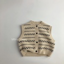 Han Li Han Qi ~ Gao Ding Jacquard ~ Spring and Autumn Children's Sweater Knitted Vest Foreign-style Men's and Women's Chaobao Joker Ware Sen