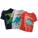 summer children's clothing Korean children's short sleeve T-shirt bottoming shirt men's baby clothes dinosaur cartoon