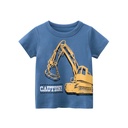 summer children's clothing children's short sleeve T-Shirt boy excavator baby clothing a consignment