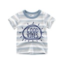 Summer children's short sleeve kids children's clothing boys T-shirt Korean striped baby clothes manufacturers