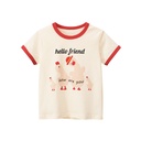 Girls' Korean-style children's clothing summer cartoon children's short-sleeved T-shirt baby clothes one-piece delivery