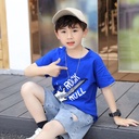 children's short-sleeved T-shirt pure cotton boys' summer clothing middle and big children's undershirt children's clothing tops one-piece delivery