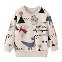 Boys' sweater knitted terry cotton long-sleeved cartoon sweater boys' autumn clothing style children's clothing