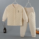 儿童保暖内衣套装冬夹棉宝宝加厚棉衣打底衣婴儿服装高腰护肚童装