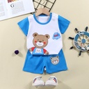 Summer Cotton Children's Short-sleeved T-shirt Set Korean Baby Short-sleeved Shorts Two-piece Set