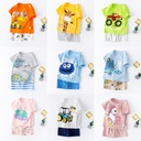 Children's Short-sleeved Suit Boys Cotton Summer Shorts Two Girls' T-shirt Clothing Children's Clothing