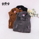 Beduoha Autumn and Winter Children's Vest Thickened Vest Boys' Girls' Zipper Coat Middle and Big Children's Warm Vest Top