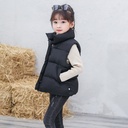 Autumn and Winter New Children's Down Cotton Vest Fashion Large Medium Small Boys and Girls Zipper Vest Bread Coat