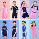 Swimsuit short sleeve sun protection suit swimsuit swimming trunks children's swimsuit boys and girls swimsuit can be customized